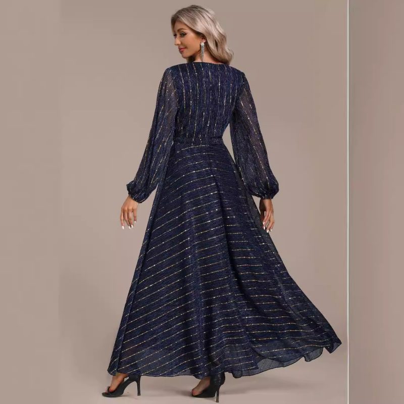 Middle East Sequined Cocktail Socialite Dress - Image 2