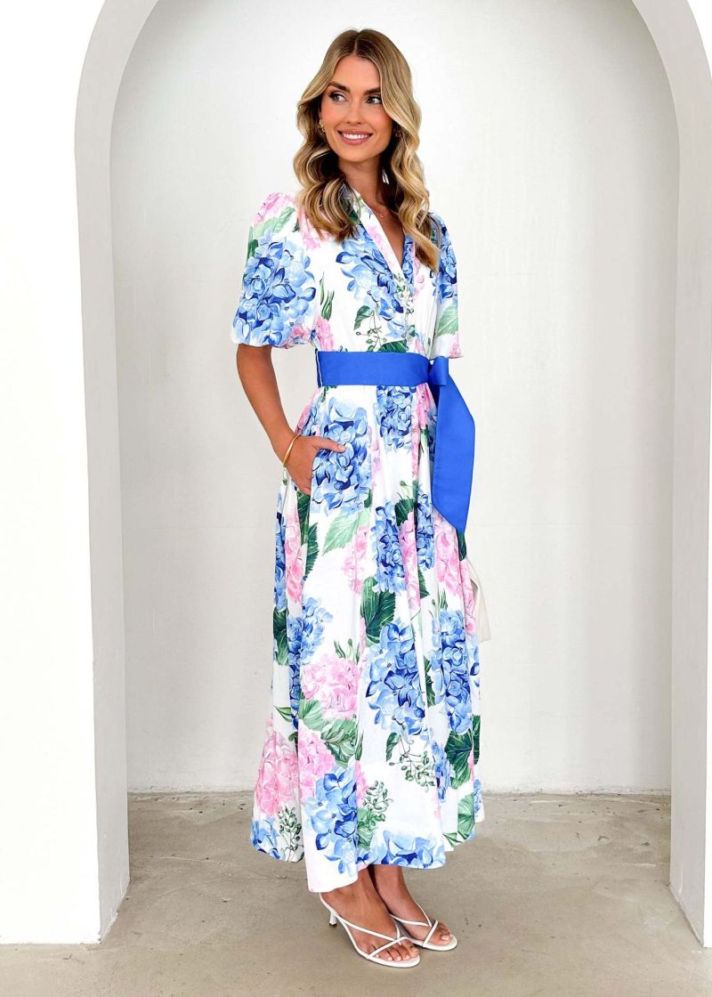 Bohemian Print Belted Spring Summer Dress - Image 2