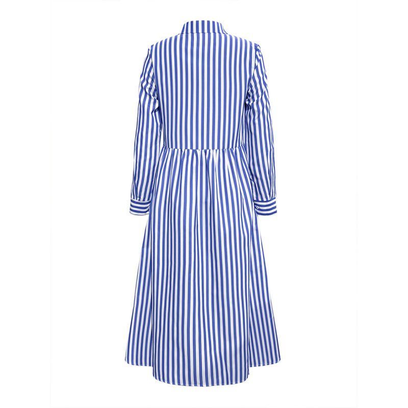Casual Striped Long Sleeve Dress for Autumn - Image 3