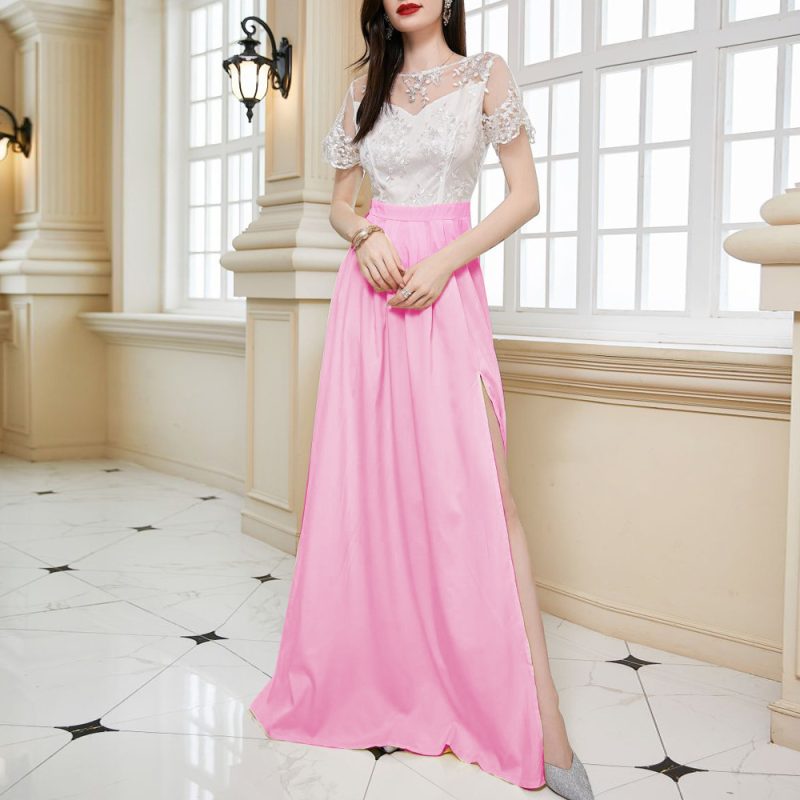 Elegant Lace Short Sleeve Wedding Guest Dress - Image 2