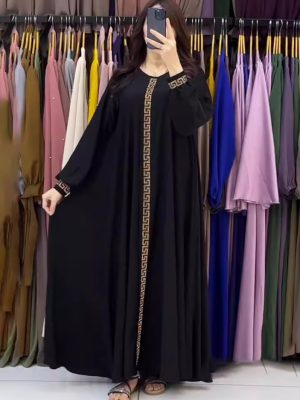 Summer Solid Color Rhinestone Loose Long Dress