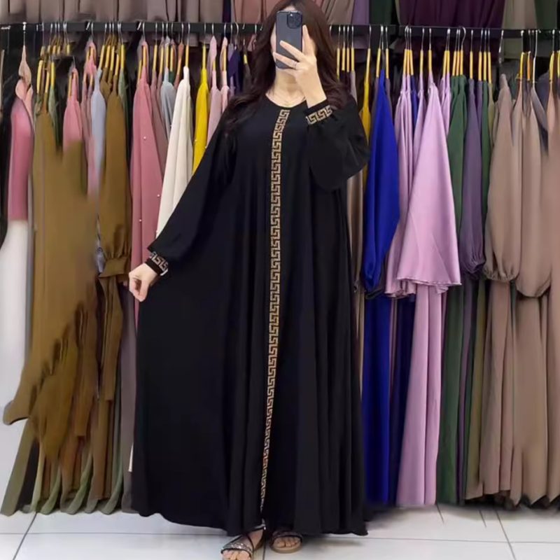 Summer Solid Color Rhinestone Loose Long Dress