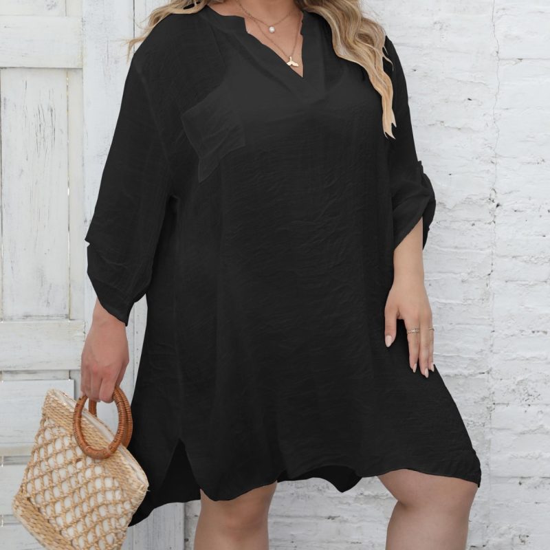 Seaside Holiday Plus Size Shirt Dress - Image 2