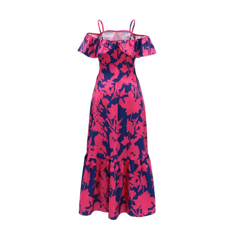 Backless Printed Cami Maxi Dress High Waist - Image 3