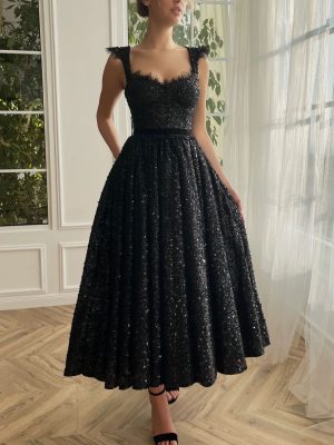 V-Neck Backless Slim Fit Evening Dress