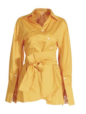 Women’s Mid Length Asymmetric Shirt Dress Spring