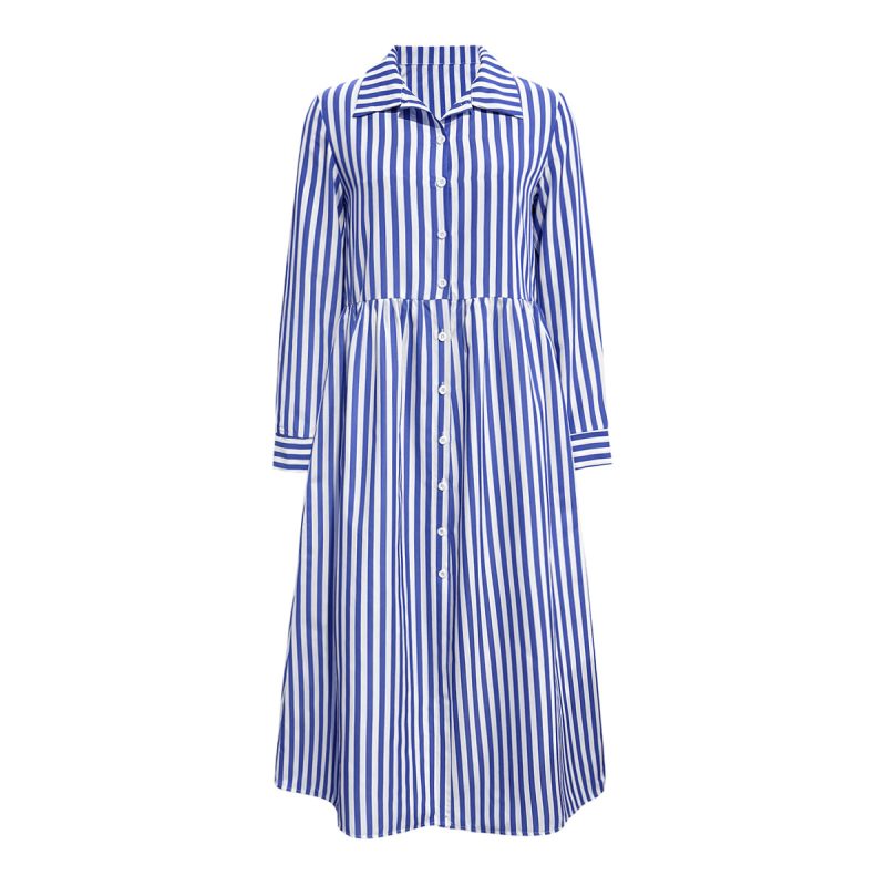 Casual Striped Long Sleeve Dress for Autumn - Image 4