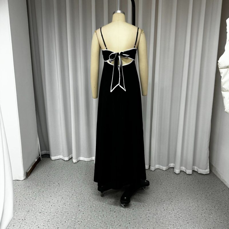 Elegant Sleeveless Cutout Solid Summer Dress - Image 4