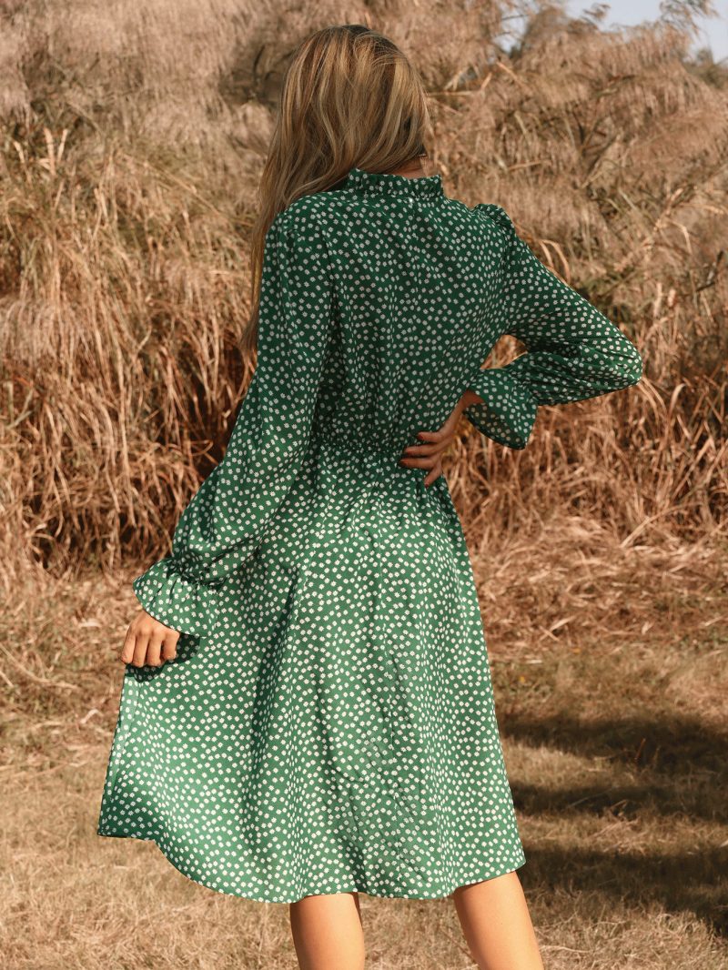 Elegant Summer Floral Midi Dress for Office - Image 4