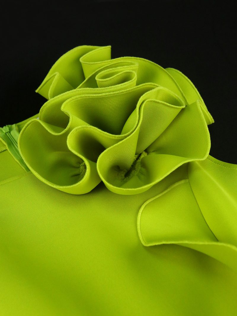 3D Floral High Waist Sleeveless Party Dress - Image 4