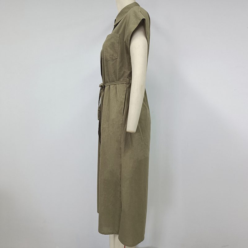 Women’s Casual Waist Defined Shirt Dress - Image 3