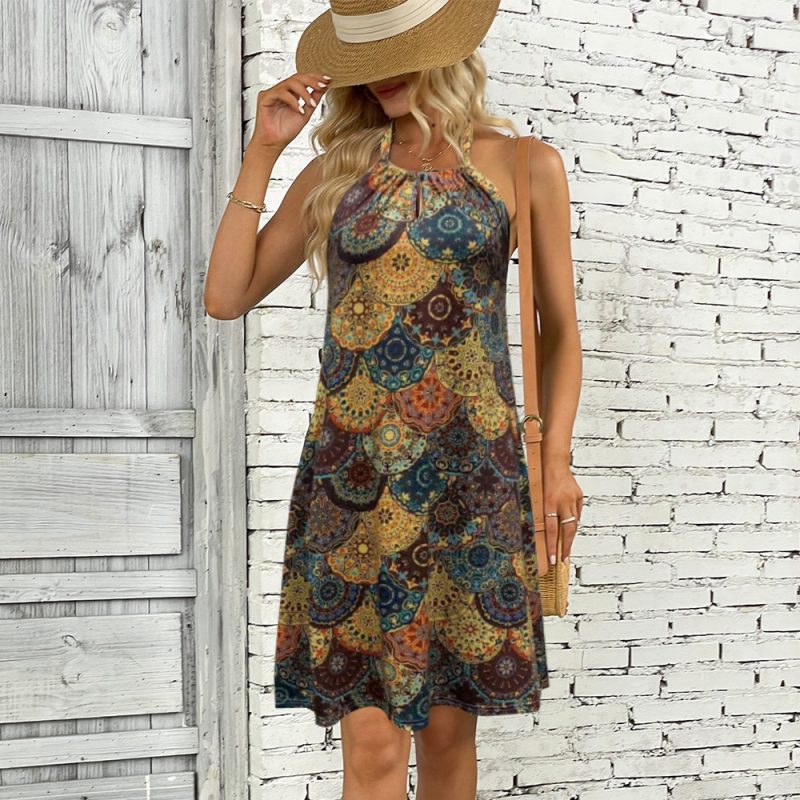 Trendy Printed Camisole Dress for Women