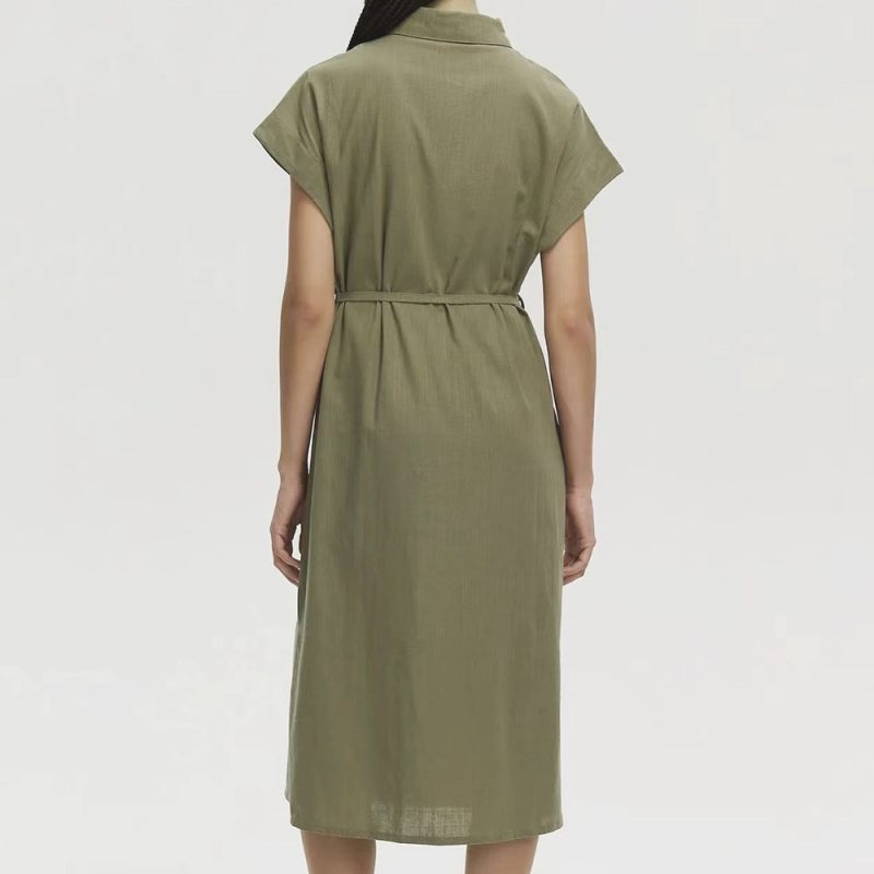 Women’s Casual Waist Defined Shirt Dress - Image 4