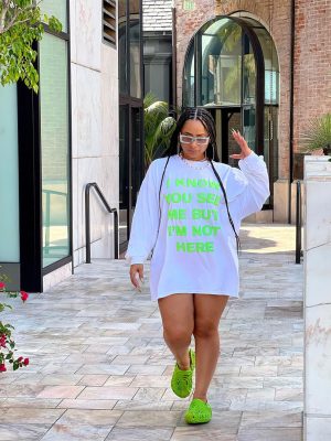 Casual Double Sided Graphic T-Shirt Dress