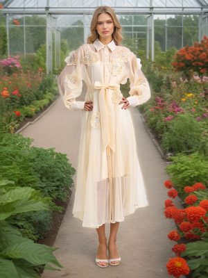 Summer Slimming Light Luxury Floral Dress Women