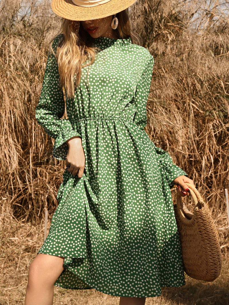 Elegant Summer Floral Midi Dress for Office - Image 3