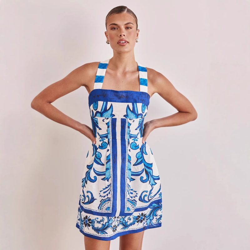 Strappy Cami Dress with Bright Summer Prints