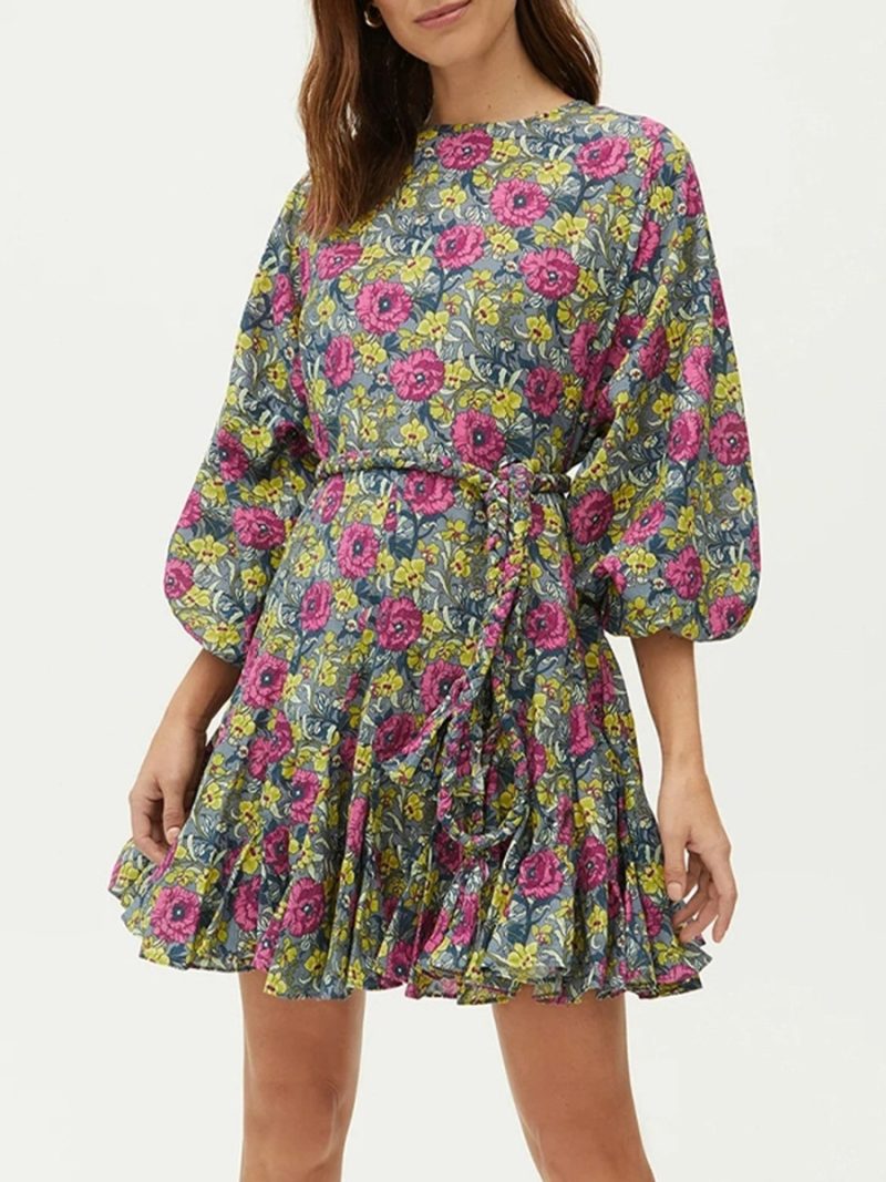 Lightweight Floral Slim Fit Casual Dress Women - Image 2