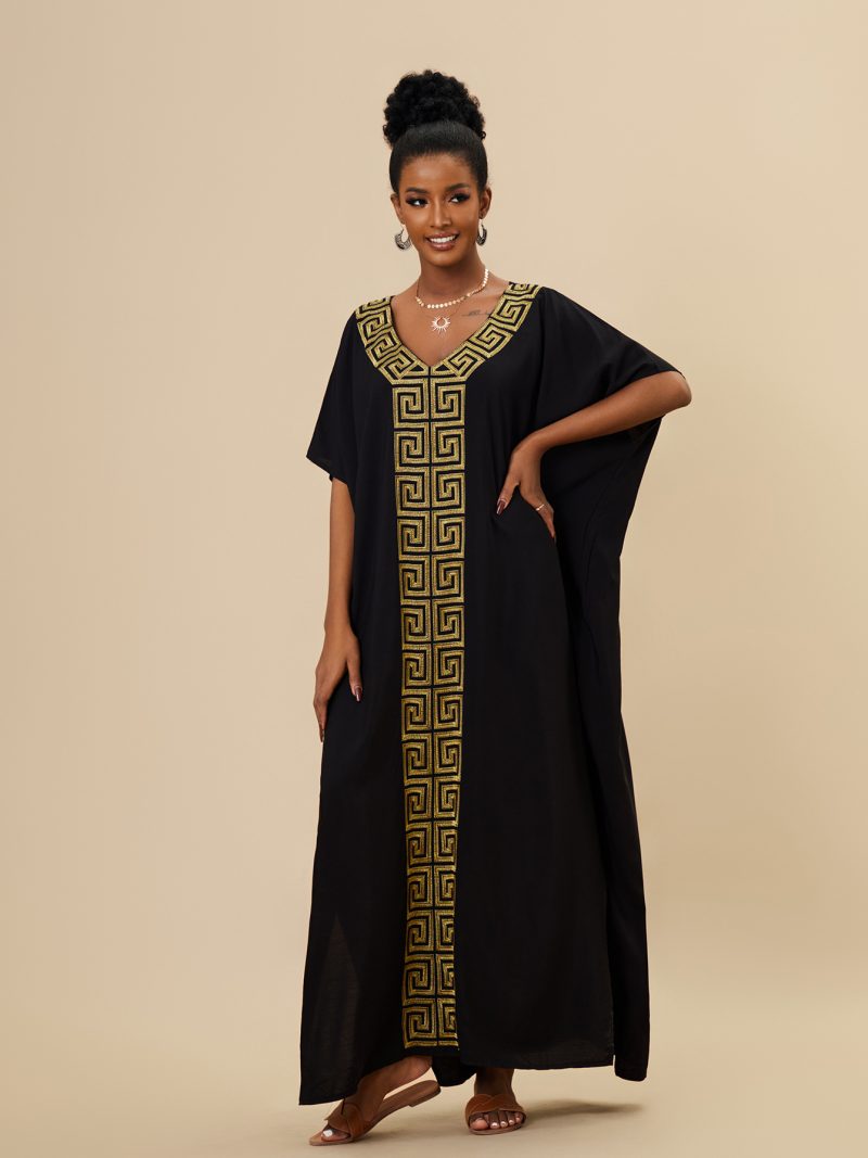 Women’s Loose Swimsuit Cover-Up Maxi Dress - Image 4