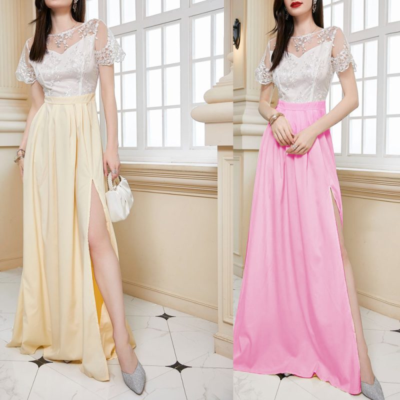 Elegant Lace Short Sleeve Wedding Guest Dress - Image 4
