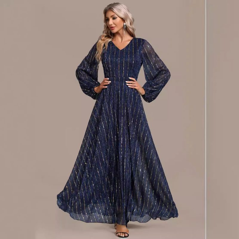 Middle East Sequined Cocktail Socialite Dress