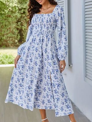 Long Sleeve Floral Dress with Romantic Vibe