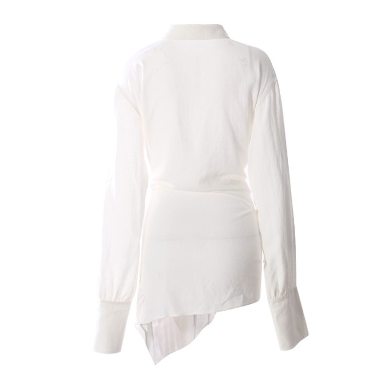 Lace-Up Long Sleeve Spring Shirt for Women - Image 2