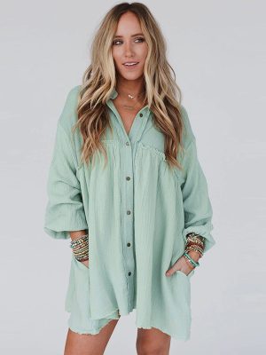 Women's Casual Patchwork Knee Length Autumn Dress
