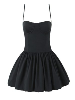 Summer Elegant Steel Strap High Waist Dress