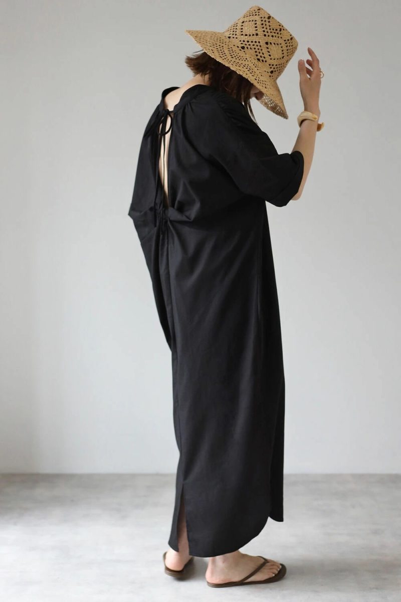 Casual Bow Back Short Sleeve Shirt Dress - Image 4