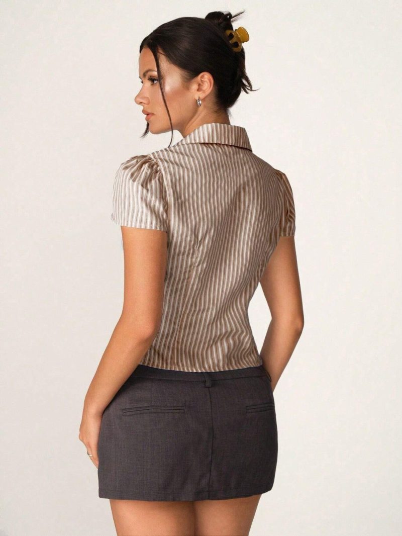 Lightweight V-Neck Striped Summer Top Women - Image 4