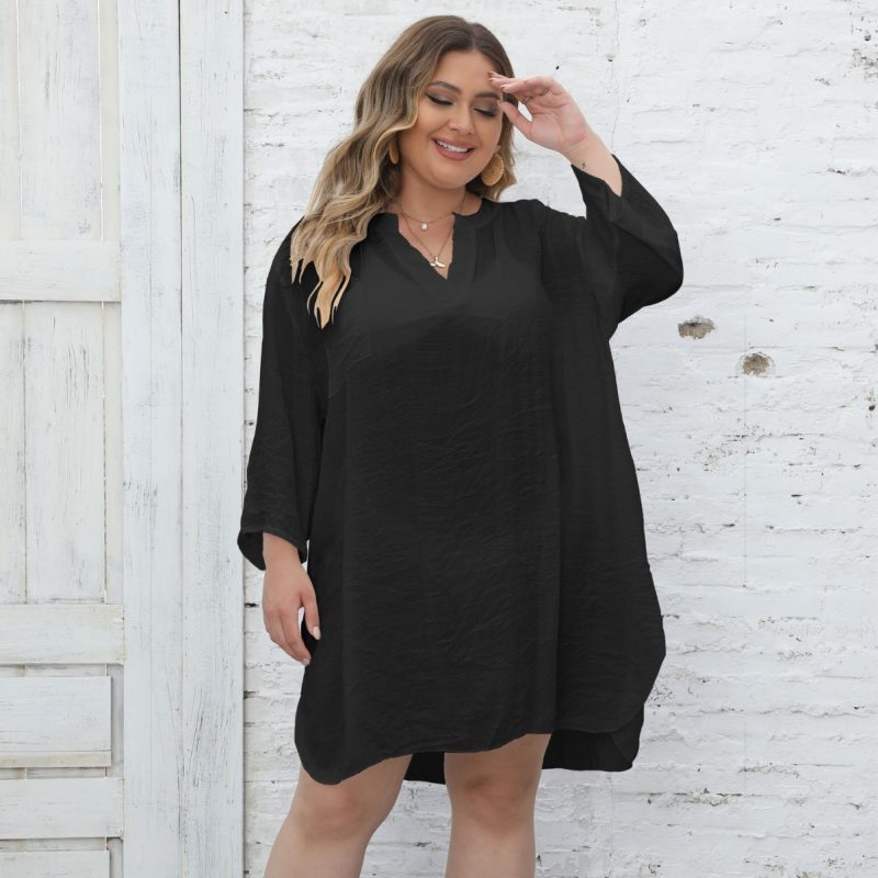 Seaside Holiday Plus Size Shirt Dress - Image 3