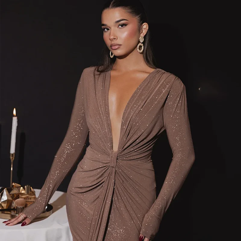 Sparkle Ruched Party Dress - Image 2