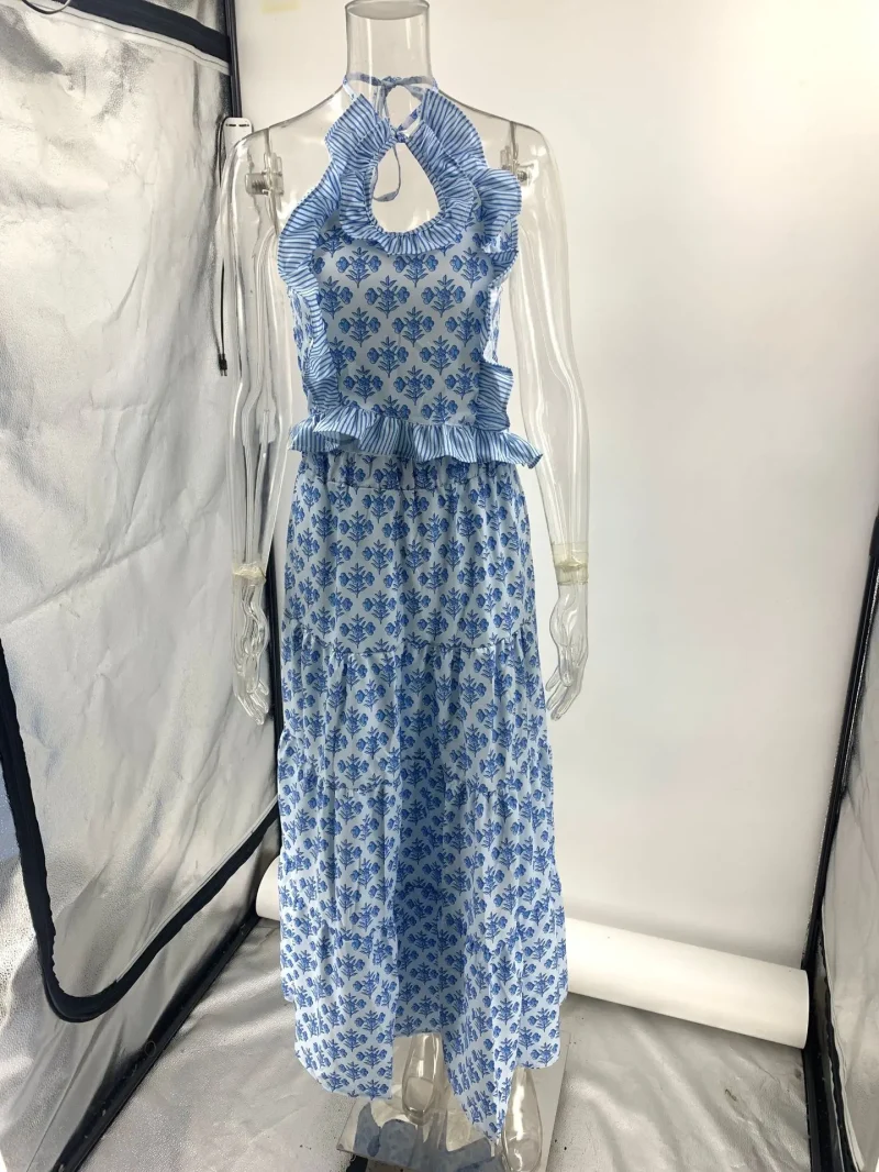 Ruffle Halter Top & Skirt Set - Image 5