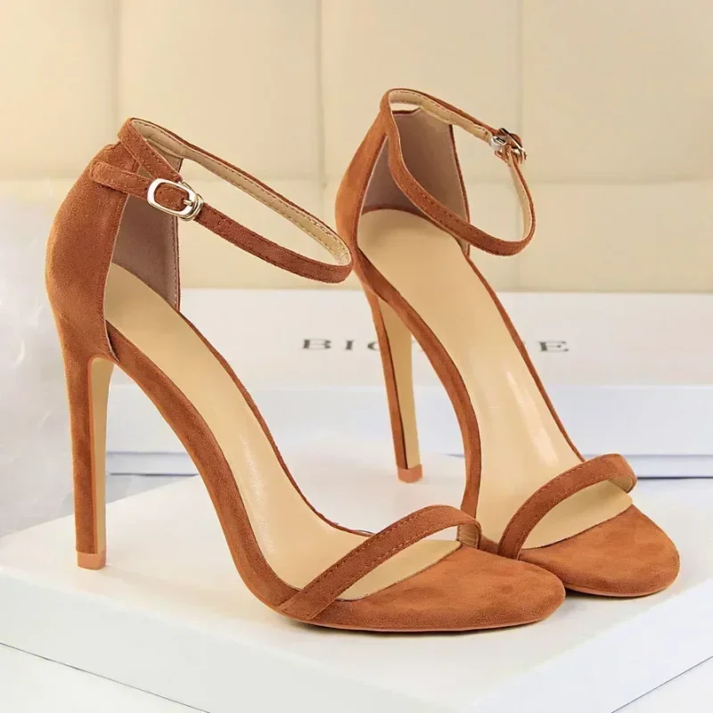 Women’s Suede Gladiator Heels 8cm 11cm - Image 2