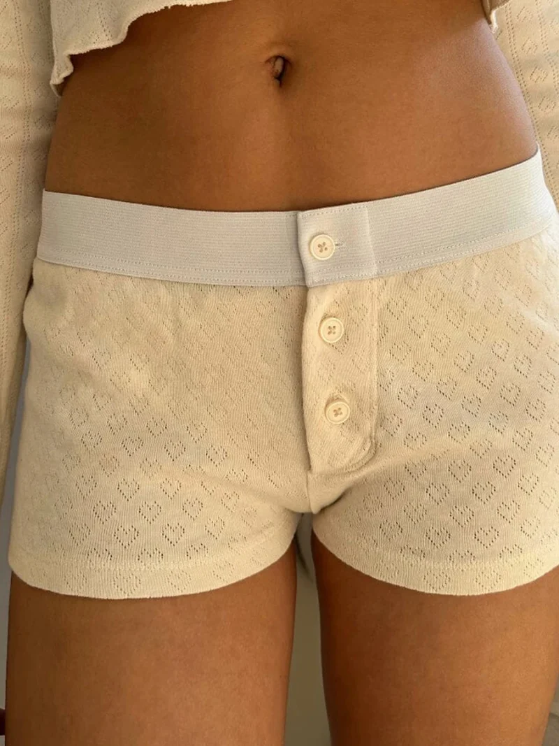 Low Waist Lounge Shorts Floral or Stripe Print