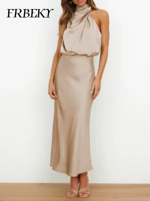 Elegant Satin Bodycon Party Dress