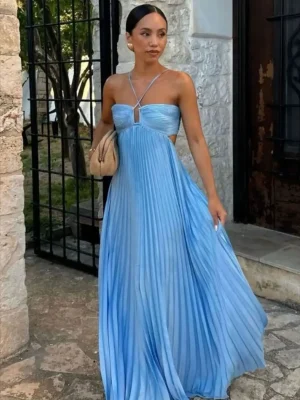 Women’s Summer Halter Maxi Dress 2025
