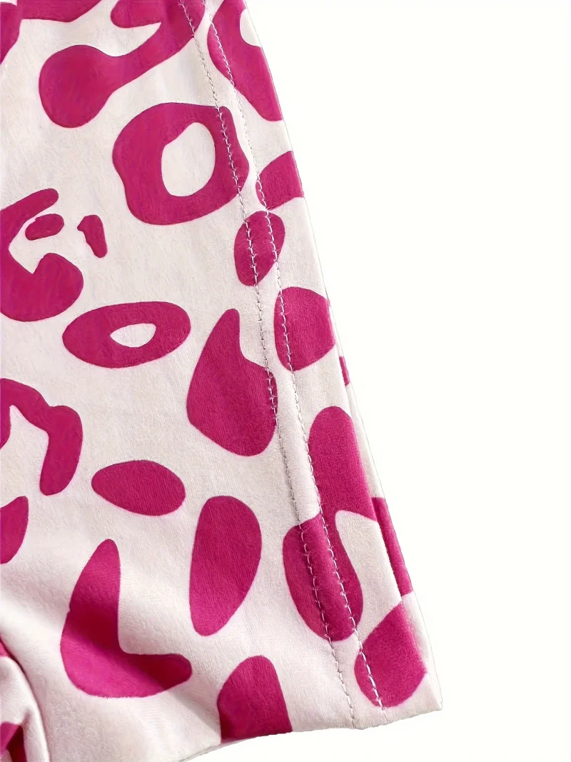 Printed Knit Dress in Pink Plus Size and Stylish - Image 3
