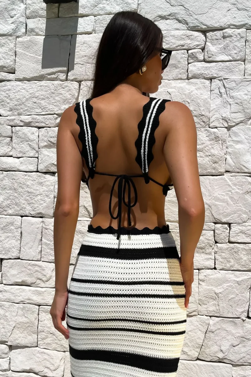 Striped Knit Beach Set for Women - Image 2