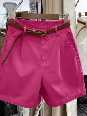 Korean Cotton High-Waist Shorts