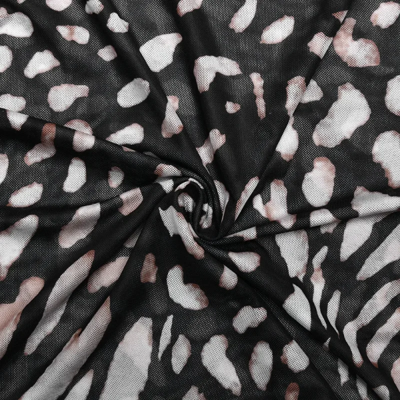 Leopard Print Sheer Bandage Dress Women - Image 6