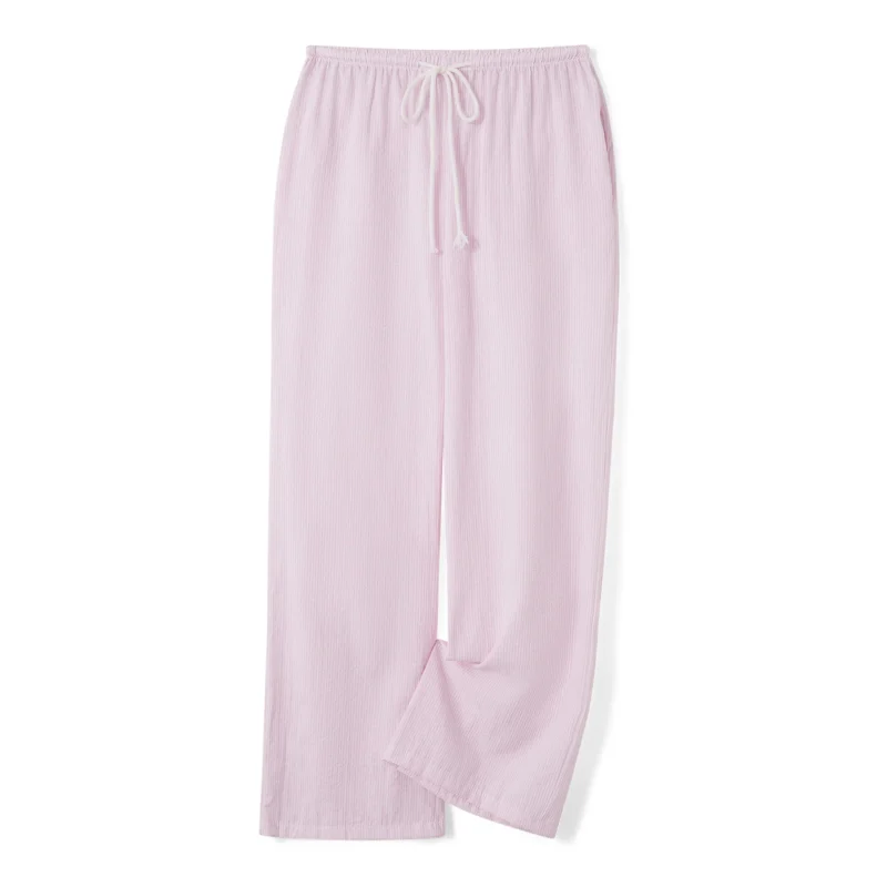 Print Wide Leg Pants Low Waist Drawstring Trousers - Image 5