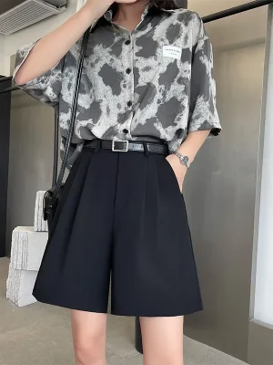 Women’s Elegant High-Waist Shorts