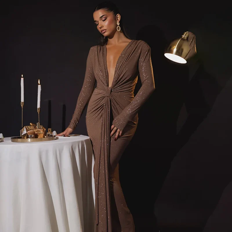 Sparkle Ruched Party Dress - Image 3