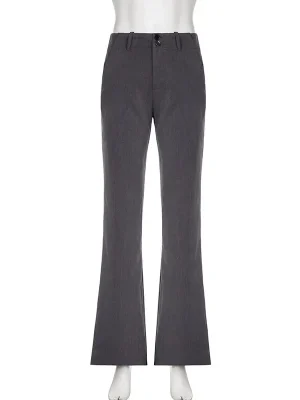 Women’s Low-Waist Straight Suit Pants