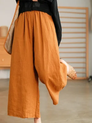 Women’s Linen Wide-Leg Pants