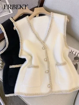 Women’s Knitted V-Neck Vest