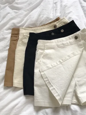 Summer High Waist A-Line Shorts Women