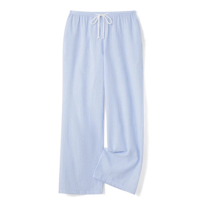 Print Wide Leg Pants Low Waist Drawstring Trousers